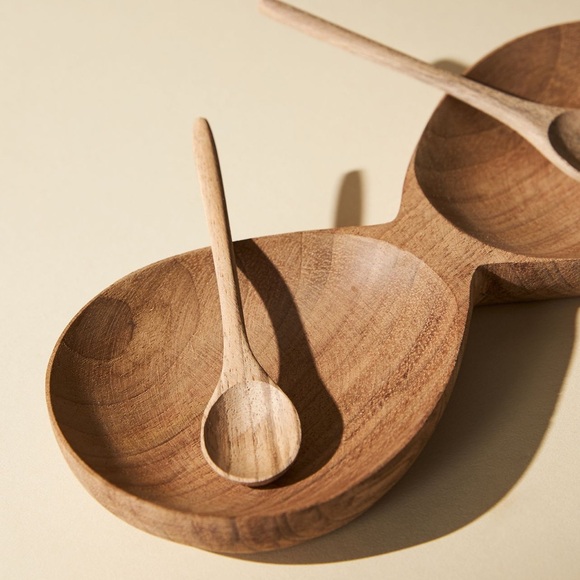 ANTHROPOLOGIE Moroccan Wooden Condiment Tray - Picture 2 of 2